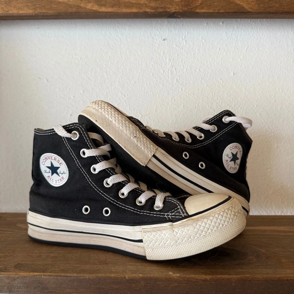 Converse Sneakers Kids Size 3 Chuck Taylor All Star Black High Top Classic Canva